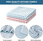 8 Pcs Kitchen Dish Rags,100% Cotton Soft Absorbent Quick Drying Dish Cloths for Kitchen,Washing Dishes,Cleaning rags-11 x 11In