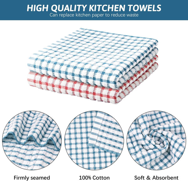 8 Pcs Kitchen Dish Rags,100% Cotton Soft Absorbent Quick Drying Dish Cloths for Kitchen,Washing Dishes,Cleaning rags-11 x 11In