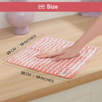 joymoop 18 pack microfiber cleaning cloths, 10x10, reusable, washable, absorbent for kitchen