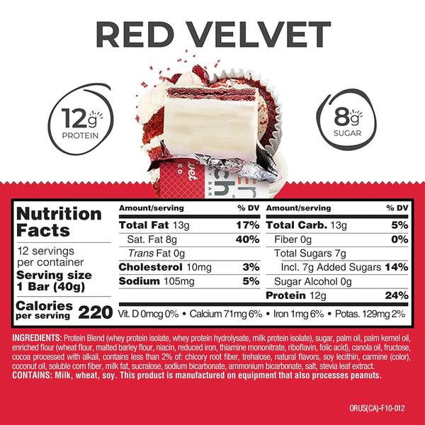 Power Crunch Protein Energy Wafer Bars, Red Velvet, 12 Count