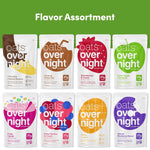 Oats Overnight Fruit Variety Pack - High Protein, High Fiber Breakfast Protein Shake - Gluten Free Oatmeal, Non GMO High Protein Oatmeal - Fruity Cereal, Chocolate Covered Banana & More (8 Pack)