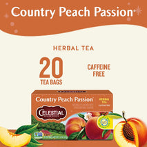 Celestial Seasonings Country Peach Passion Herbal Tea, 20 Tea Bags Box, Pack of 6