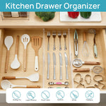 8 Pack Shallow Drawer Dividers for Kitchen Utensil and Underwear Storage