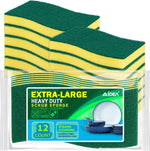 AIDEA Sponges Kitchen, 24 Pack Heavy Duty Dish Sponge, Cleaning Dish Scrubber Sponge for Home and Kitchen, Stink-Free Cleaning Supplies for Pots, Pans