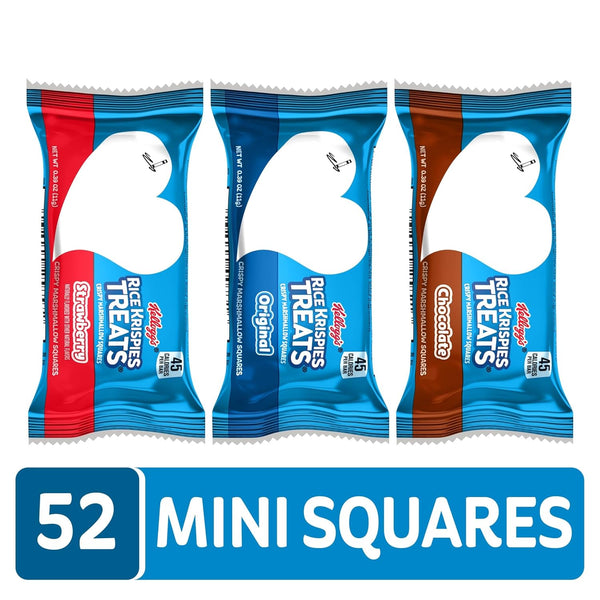 Rice Krispies Mini Crispy Marshmallow Squares Variety Pack Snacks