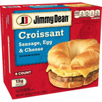 Jimmy Dean Sausage, Egg and Cheese Croissant Breakfast Sandwich, 8 Count Frozen Package