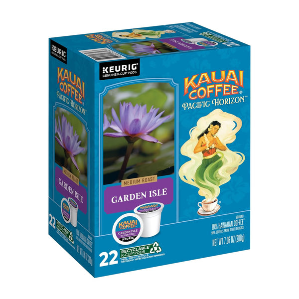 Kauai Coffee K-Cup Pods for Keurig Brewers, Arabica Coffee, Medium Roast, Vanilla Beans with Toasted Macadamia Nuts