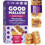 GoodMallow Vegan Rice Crispy Individually Wrapped Box of 8, Kosher, Gluten Free, Dairy Free Snacks