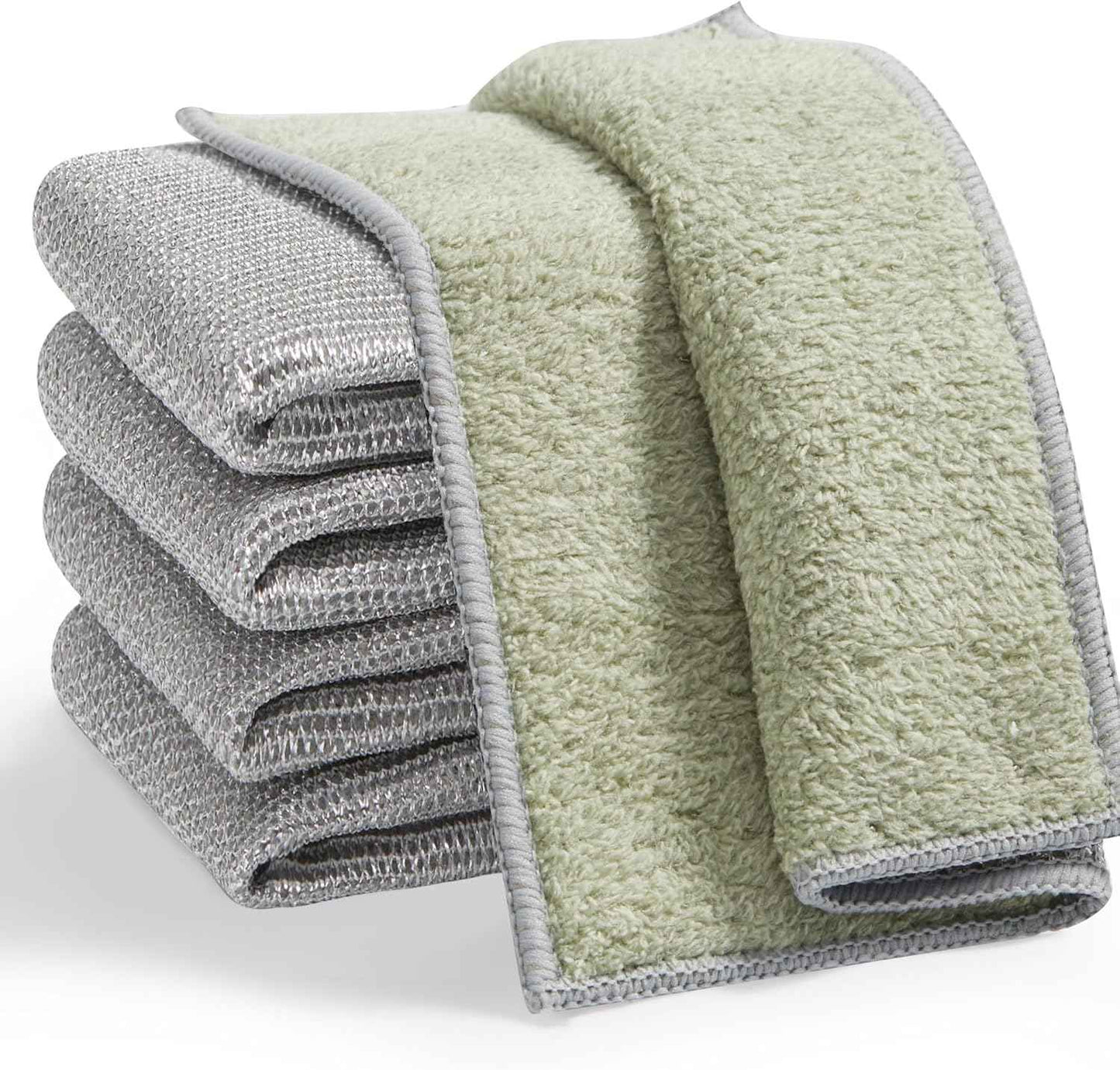 JOYMOOP 18 Pack Microfiber Cleaning Cloth, Kitchen Towels for Dish Drying Washing, Absorbent Streak Free Lint Free Rags for Cleaning, Reusable and Washable Towels - 10" x 10"