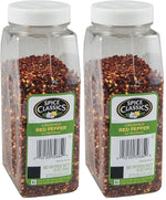 Spice Classics Crushed Red Pepper, 12 oz - Dried and Crushed Red Chili Pepper Flakes for Pizza, Chowder, Seafood, Pasta