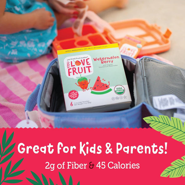 YOU LOVE FRUIT - Fruit Snacks Variety Pack 30 count, 100% Natural Gluten-Free, Vegan, Low Carb, Low Fat Fruit Kosher Snacks for Kids, College Students, Teachers and Offices, Healthy Fruit Snacks (passion fruit, super berry, mango)