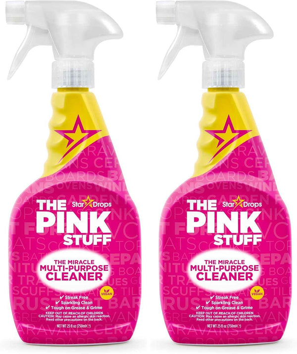 Stardrops The Pink Stuff Miracle Multi-Purpose Cleaner – Removes Grease, Grime, and Stains on Kitchens, Bathrooms, Floors, and More, 25 fl Oz