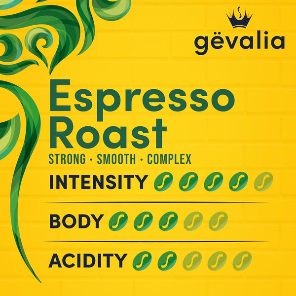 Gevalia Espresso Roast Dark Roast Ground Coffee, 12 oz Bag