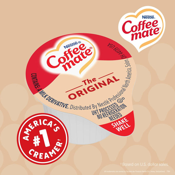 Nestle Coffee mate Original Non Dairy Liquid Creamer Singles 0.375 fl oz Tubs Pack of 360