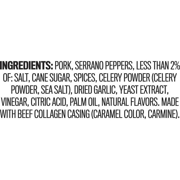 Duke's Pork Hot & Spicy Smoked Shorty Sausages, 16 oz, Gluten-Free Meat Snack