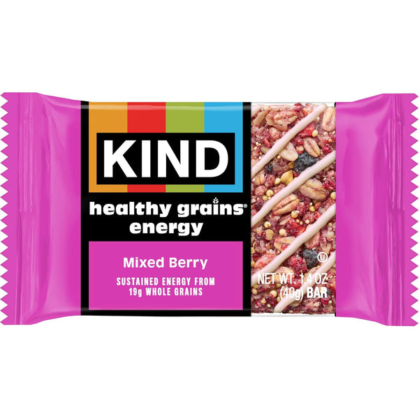 KIND Grains Energy Bars, Mixed Berry, Gluten Free, 10 Count