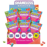 Shameless Snacks Sweet & Sour All-Stars Mixed Bag - Sour Candy & Fruit Snacks, 5 Flavors Per Bag Gummy Candy, Keto Snacks 3g Sugar Gluten Free Vegan for Kids & Adults
