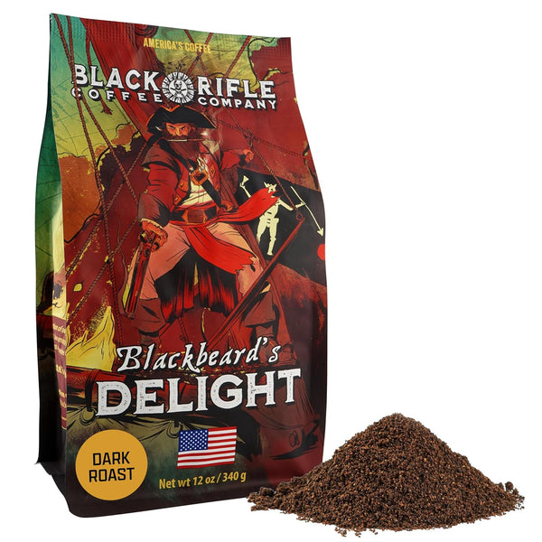Black Rifle Coffee Company Tactisquatch 18oz Ground Coffee Dark Roast, American Made, Veteran Founded Blend