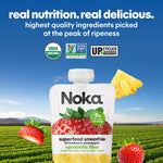 Noka Superfood Fruit Smoothie Pouches Variety Pack, 12 Count, 4.22 oz, Made in USA