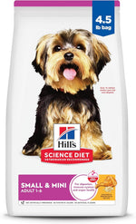 Hills Science Diet Small & Mini Adult 1-6 Dry Dog Food Chicken & Brown Rice 4.5 lb Bag