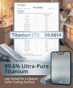 Titanium Cutting Board for Kitchen, Double Sided, 15" x 10.3"