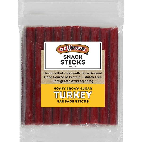 Old Wisconsin Turkey Sausage Snack Sticks, 16 Ounce Resealable Package, Naturally Smoked, High Protein, Low Carb, Keto, Gluten Free