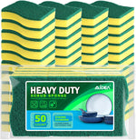 AIDEA Sponges Kitchen, 50 Pack Heavy Duty Dish Sponge, Cleaning Dish Scrubber for Home and Kitchen, Stink-Free Cleaning Supplies for Pots, Pans