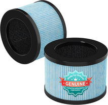 2-Pack JH12 Replacement Filter, 4-Stage High Efficiency&Activated Carbon, for up to 99.97% of Pet Hair, Smoke, Harmful Particles and Common Household Pollutants, Stander Version, Blue