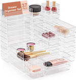 13-Piece Drawer Organizer with Non-Slip Pads for Desk Drawers and Storage