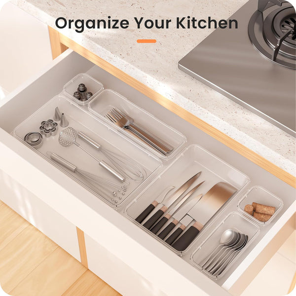 Drawer Organizer for Bathroom, Vanity, and Desk Drawers
