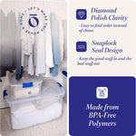 Large Clear Plastic Storage Bins with Lids for Home Office Organization