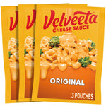 Velveeta Original Cheese Sauce Pouches, 3-Count Box with 4 oz Pouches