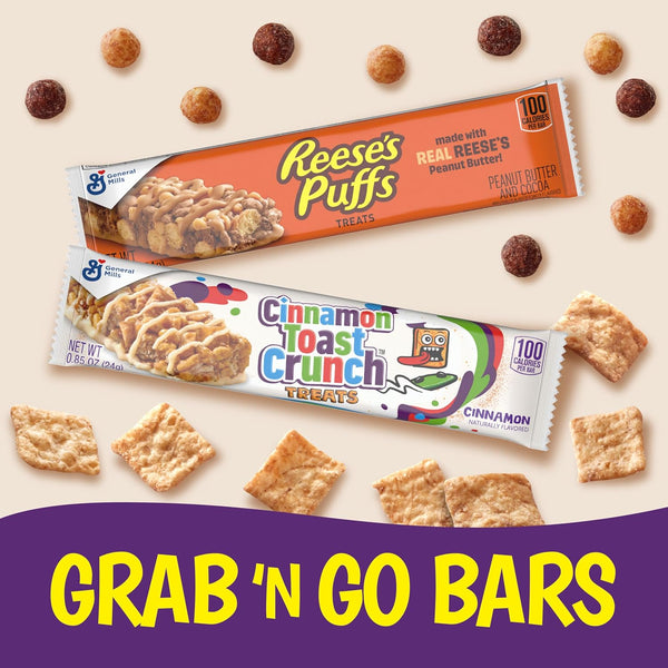 Cinnamon Toast Crunch and REESE'S PUFFS Cereal Bars Value Pack 28 Ct 23.8 oz