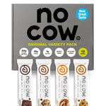 No Cow Vegan Protein Bar Sampler Pack, 20g Plant Based Protein, Gluten Free, Dairy Free
