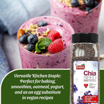 Badia Chia Seed, 22 oz - High Fiber, Omega-3, Protein, Energy Boost - Smoothies, Yogurt, Baking, Oatmeal