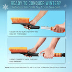 EcoNour 27 inch car snow brush and ice scraper 2 pack for windshield snow removal and ice scraping winter car accessories