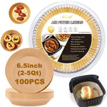 Ailun Air Fryer Paper Liners 8inch, 100PCS Non-Stick Parchment Paper,Oil Resistant,Disposable Food Grade Free of Bleach Paper Square for 5-8 QT Air Fryer Baking Roasting Microwave