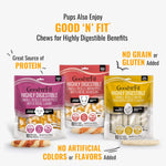 Good 'n' Fun Triple Flavor Kabobs Chews for All Dogs, 24 Ounces, with Beef Hide, Chicken, and Duck