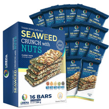 Vegan seaweed snack bars with nuts and seeds, baked without oils, crispy and flavorful