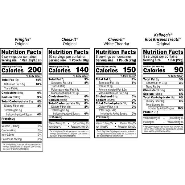 Kellogg's Cheez-It, Pringles & Rice Krispies Snacks Variety Pack