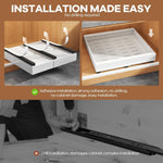 Expandable pull out cabinet organizer for framed cabinets with adjustable width