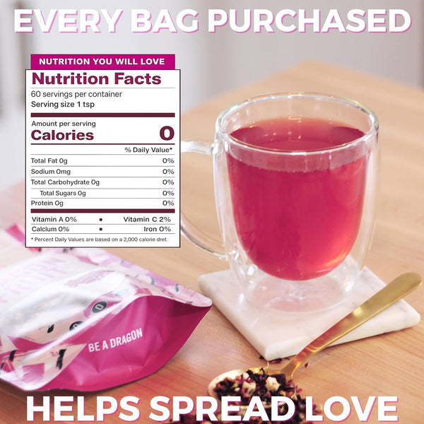 Dragonfruit Loose Leaf Tea - Hibiscus, Dragonfruit & Pineapple - Premium Herbal Fruit Tea