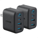 Anker Zolo USB C Charger Block,2-Pack Type C Charger Fast Charging with 50W Max Output,2 USB-C and 2 USB-A,Compact and Stable Design,for iPhone 17/16 Series,MacBook,iPad,Pixel,Galaxy,and More (White)