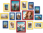 Vittanly 15 Pack Picture Frames Collage Wall Decor for Mounting or Tabletop Display, Gallery Frame Set for Family, Multi Sizes Including 3pcs 8x10, 6pcs 5x7, 6pcs 4x6, Black