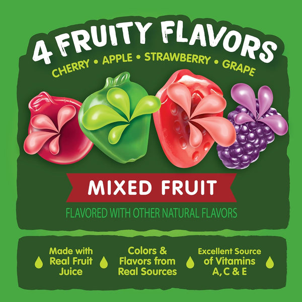 Black Forest Juicy Burst Fruit Flavored Snacks, Mixed Fruit Flavors, 0.8 oz 70 count