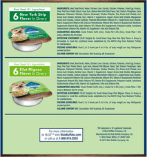 blue buffalo delights natural adult small breed wet dog food, variety pack, made with natural ingredients, filet mignon & new york strip recipe