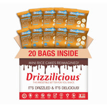 Mini flavored rice cakes in birthday cake flavor, 90 calories per bag, vegan and gluten free