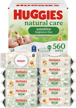 Huggies unscented baby wipes, 99% purified water, 56-count, 1 flip-top pack, hypoallergenic, fragrance free