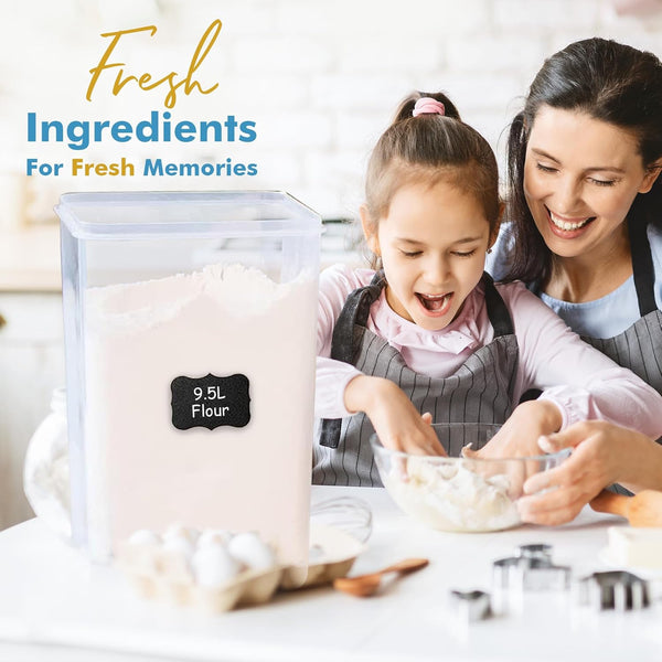 Extra Large Bulk Food Storage Containers with Airtight Lids for Kitchen and Pantry Organization