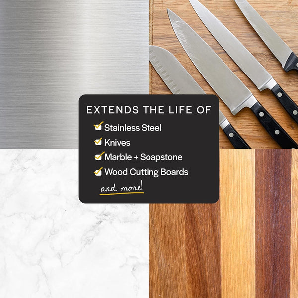 Thirteen Chefs Mineral Oil Conditioner for Wood Cutting Boards and Butcher Block